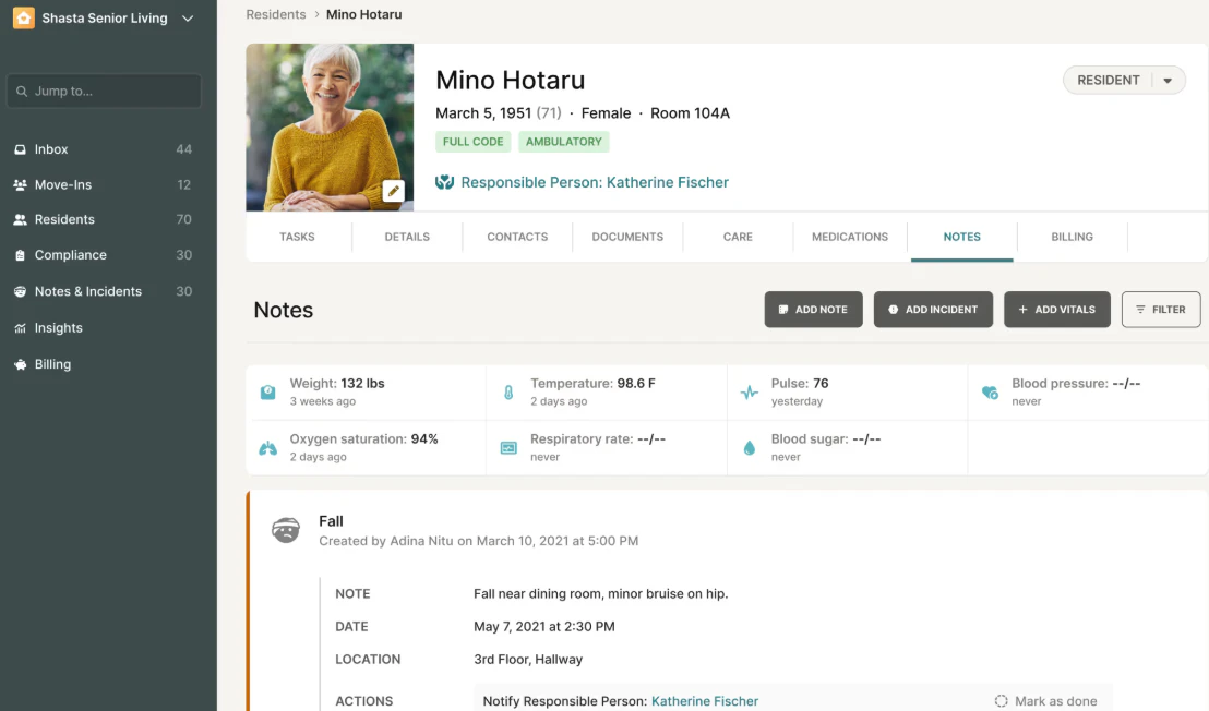 screenshot of August Health